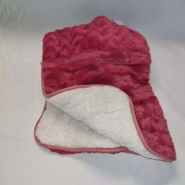 Dětská deka ovečka mikroplyš malinová 100x75cm