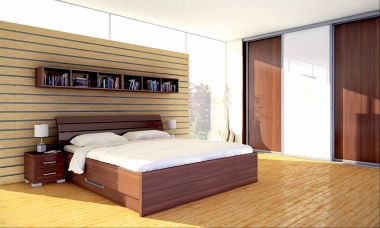 Dvoulůžko Zara s ÚP, nočními stolky a rošty - s úložným prostorem, 180x200cm, š40xv45xhl44cm 2ks, Expert pístový od boku 2ks, Dub Sonoma světlý