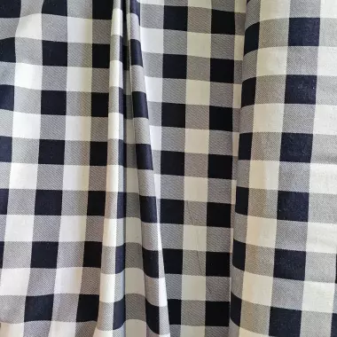 Flanel modrá kostka 150 cm šíře cena za bm