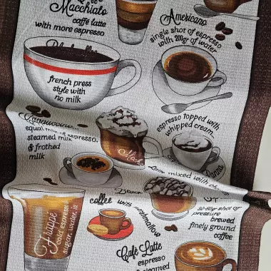 Utěrkovina CAPUCCINO, cena za 1 metr Utěrkovina CAPUCCINO, cena za 1 metr