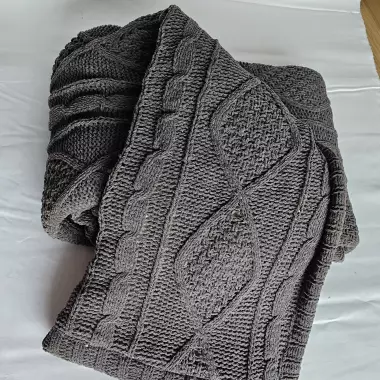 Hřejivá deka mikroplyš beránek pletená 200X150cm