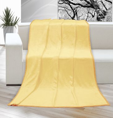 Deka micro jednolůžko 150x200cm světle žlutá
