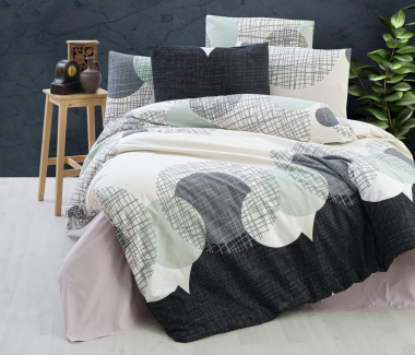 Povlečení krep 140x200, 70x90cm Cosmic grey Povlečení krep 140x200, 70x90cm Cosmic grey