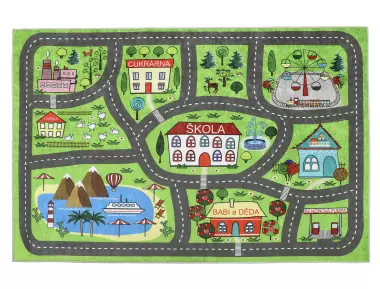 Dětský kobereček 100x150 cm autíčková dráha Dětský kobereček 100x150 cm autíčková dráha