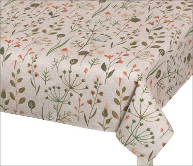 Ubrus větvičky na režné Ubrus větvičky na režné