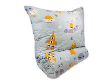 Krepové dětské povlečení 140x200, 70x90cm Vesmírné UFO