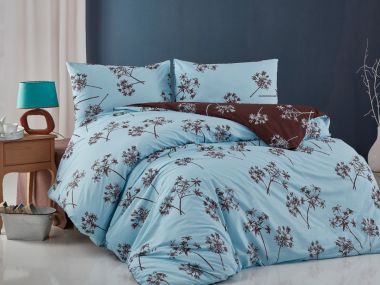 Povlečení francouzské bavlna 200x200,70x90 Liana blue