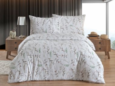 Prodloužené povlečení krep 140x220, 70x90cm Verona natur