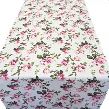 Běhoun metráž růže na bílé