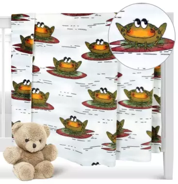 Dětská deka ŽÁBY mikroplyš 100x155cm