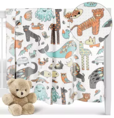 Dětská deka ZVÍŘÁTKA mikroplyš 100x155cm