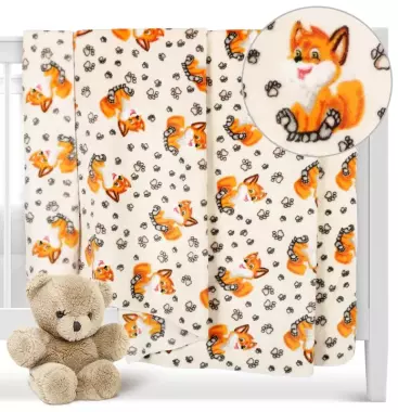 Dětská deka LIŠKA mikroplyš 100x155cm