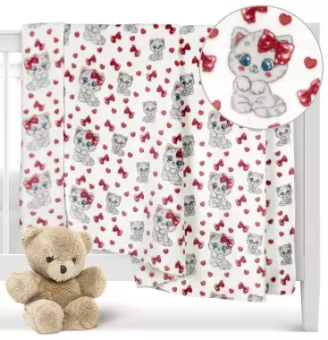 Dětská deka KOČIČKA mikroplyš 100x75cm