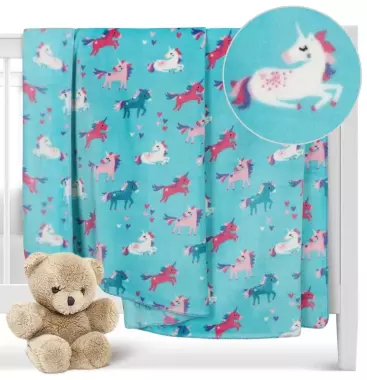 Dětská deka JEDNOROŽEC mikroplyš 100x75cm