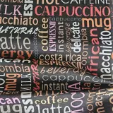 Utěrkovina CAFÉ nápis, cena za 1 metr