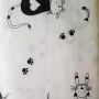 Kočky černobílá bavlna č.104 cena za 1 metr