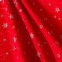 Bavlna vánoční hvězdy na červené č.V23 cena za 1 metr