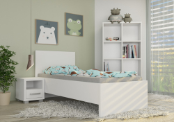 Jednolůžko Berenika s roštem - Bez úložného prostoru, 90x200cm, Expert NV 1ks, Dub Sonoma světlý