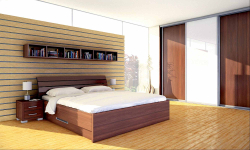 Dvoulůžko Zara s ÚP, nočními stolky a rošty - s úložným prostorem, 180x200cm, š40xv45xhl44cm 2ks, Expert pístový od boku 2ks, Dub Sonoma světlý