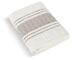 Froté ručník Mozaika 50x100cm 550g krémová