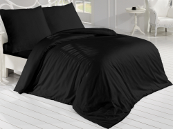 Francouzské povlečení Satén 220x200, 70x90cm Černá