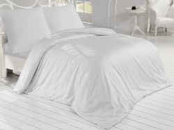 Saténový povlak na polštář světle šedý - Rozměr 70x90