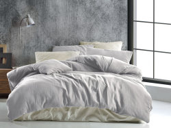 Francouzské mušelínové povlečení světle šedé - Rozměr 220x220