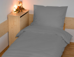 Povlečení bavlna UNI 140x200, 70x90cm antracitové - Zapínání zipový uzávěr