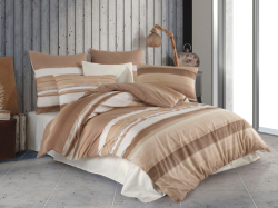 Povlečení bavlna 140x200, 70x90cm Orin beige - Zapínání nitěný knoflík