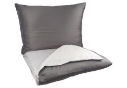 Francouzské povlečení Satén UNI DUO 240x200, 70x90cm antracit/světle šedá Francouzské povlečení Satén UNI DUO 240x200, 70x90cm antracit/světle šedá
