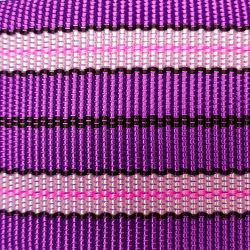 Popruh fialové pruhy 6 cm šíře