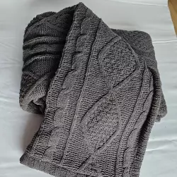 Hřejivá deka mikroplyš beránek pletená 200X150cm