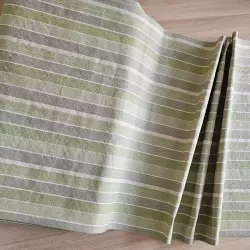 Lehátkovina béžovozelená pruh- šíře 45cm