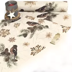 Běhoun metráž vánoční ptáčci