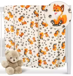 Dětská deka LIŠKA mikroplyš 100x75cm